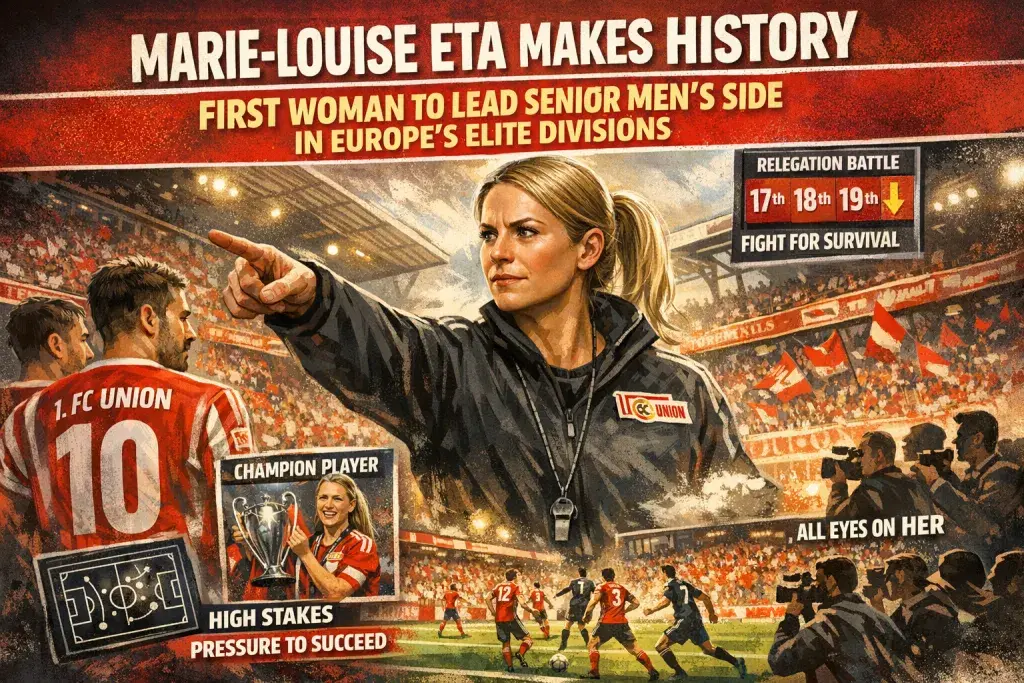 Marie-Louise Eta Becomes First Woman to Lead Senior Men's Side in Europe's Elite Divisions